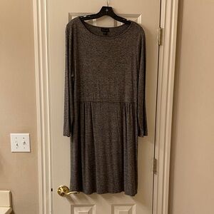 J. Jill Charcoal Long Sleeve Dress. Wearever Collection. Petite Large.